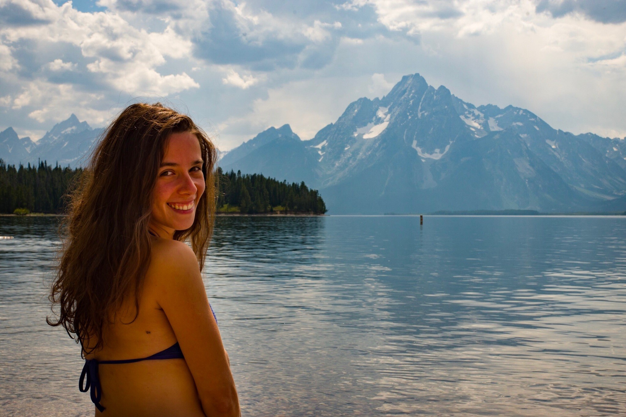 Wyoming, anyone? This stunning panorama can be found at Grand Teton National Park's Jenny Lake!