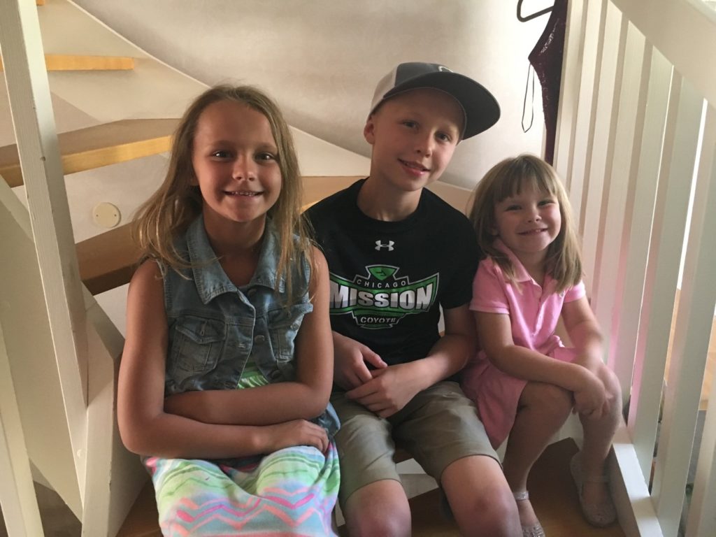 Ebba and her host kids