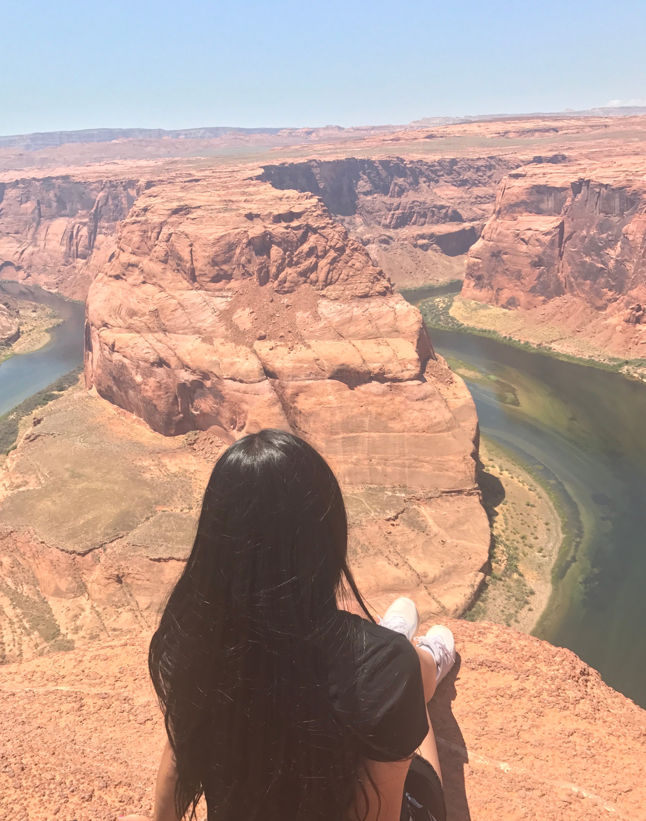 Mariana sitting at the edge of Bell Rock Vortex, Sedona, AZ