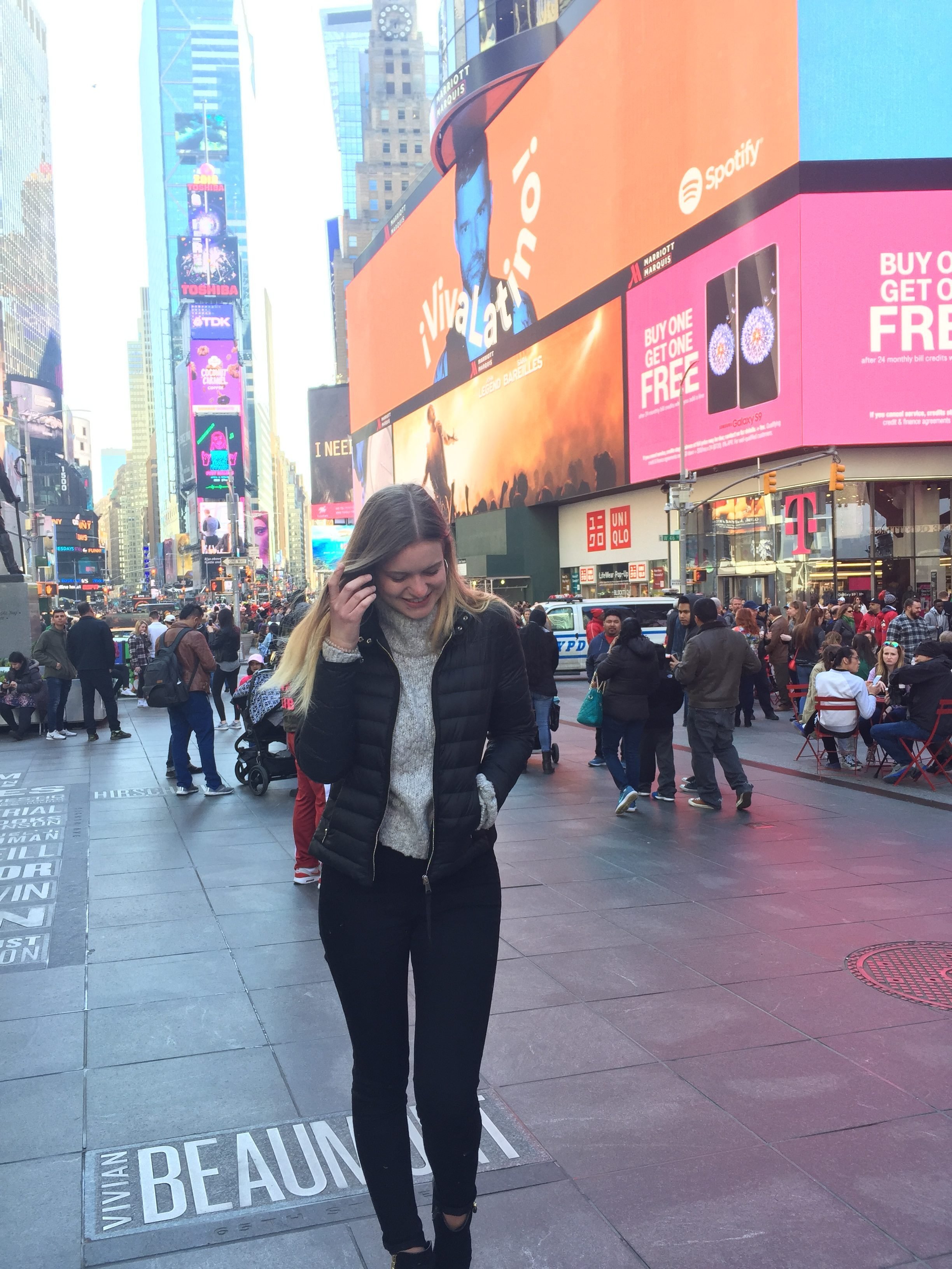 Vanessa at Times Square