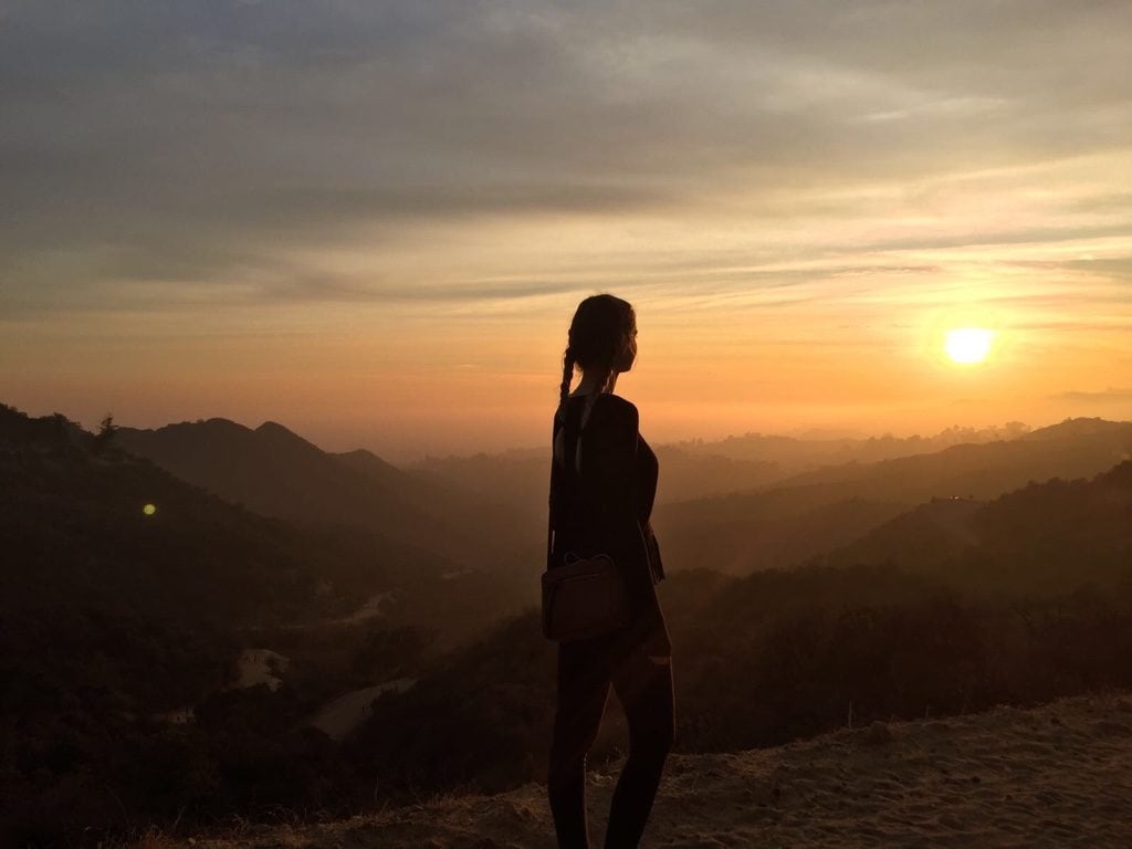 Vanessa enjoying the breathtaking view from the Sunset Cliffs!