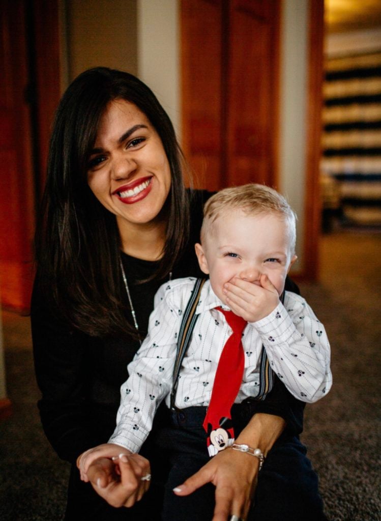 Andrielli and host kid