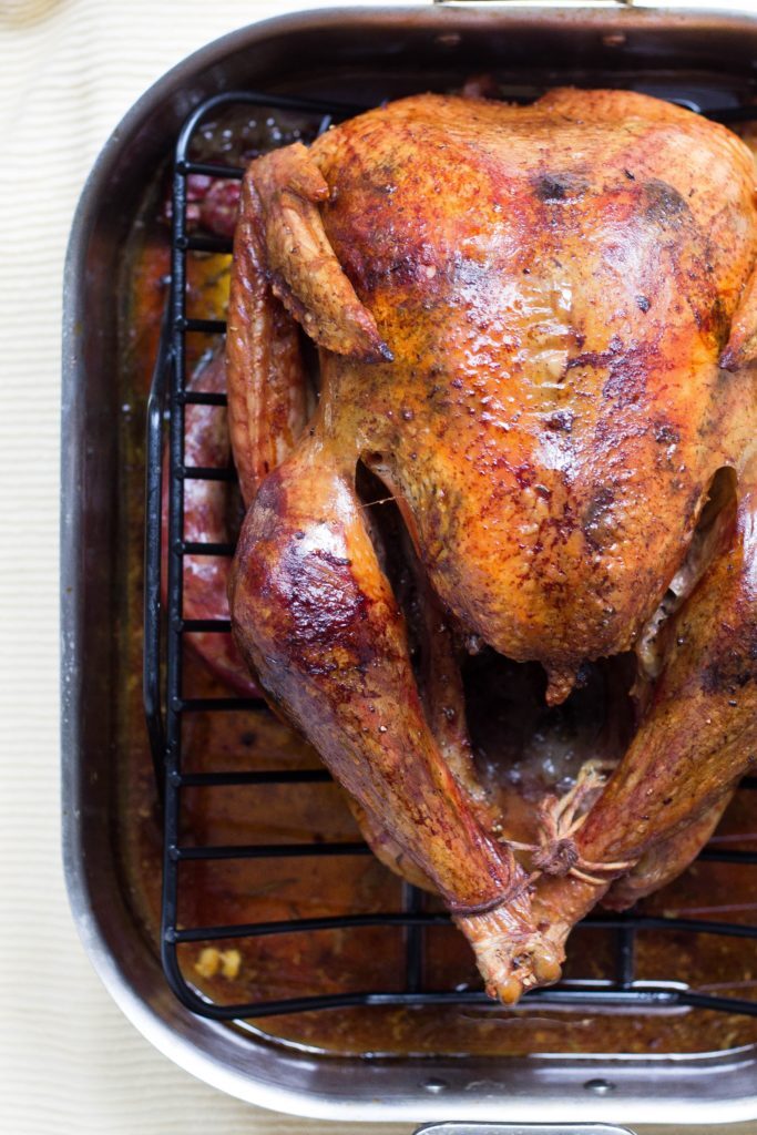 A roasted turkey